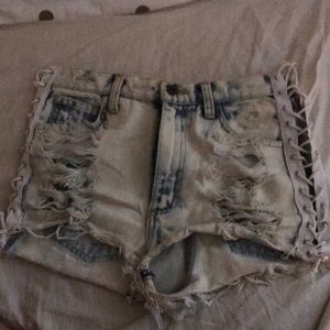 LF carmar lace up shorts